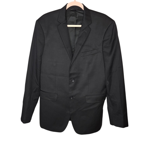 Banana Republic Tailored Fit Black 100% Wool Suit Blazer Jacket 40R